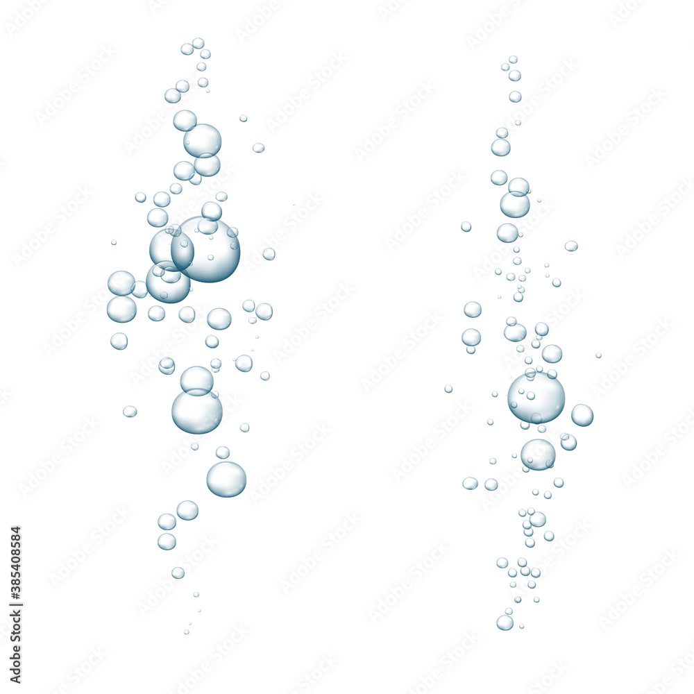 Blue fizzy bubbles. Sparkles underwater stream in water, sea, aquarium. Fizzy pop and effervescent drink. Abstract fresh soda bubbles. Vector illustration. Blue fizzy bubbles. Sparkles underwater stream in water, sea, aquarium. Fizzy pop and effervescent drink. Abstract fresh soda bubbles. Vector illustration.