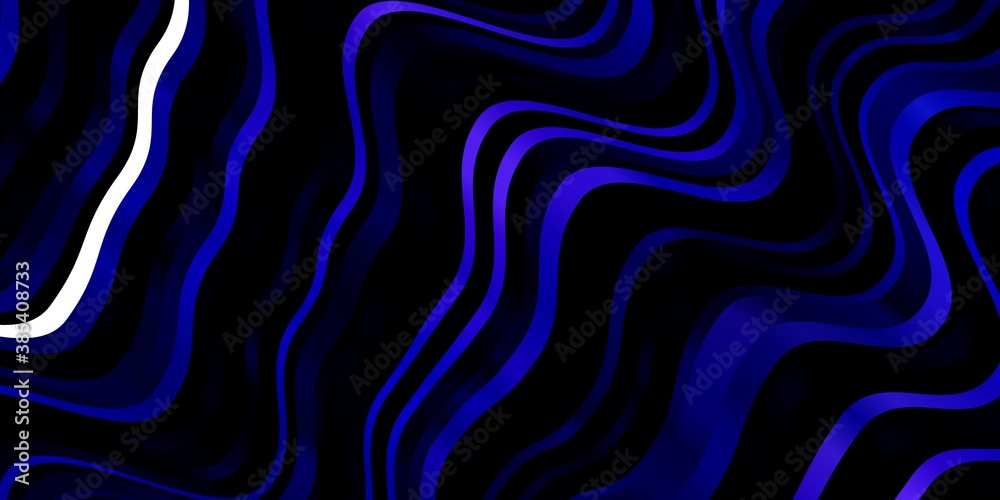 Dark Pink, Blue vector texture with curves. Colorful geometric sample with gradient curves. Best design for your posters, banners.