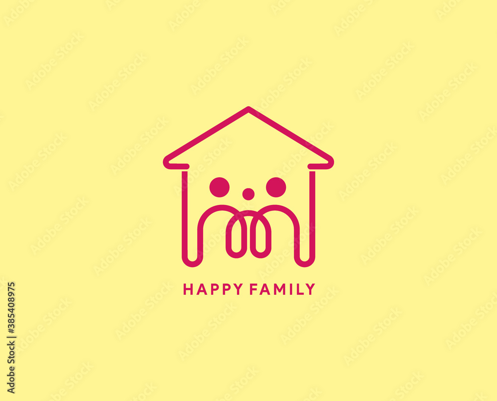 happy family logo icon symbol isolated house happy family logo icon symbol isolated house