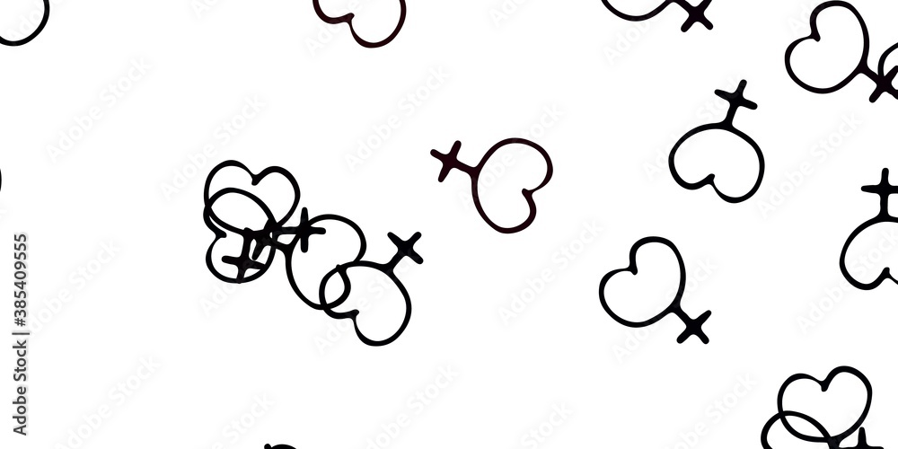 Light Pink vector texture with women's rights symbols. Light Pink vector texture with women's rights symbols.
