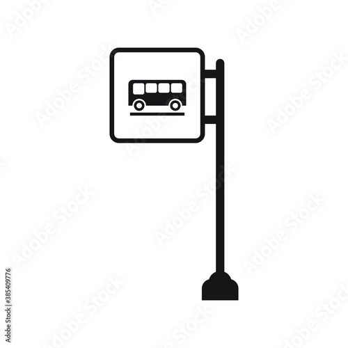 Bus stop icon design isolated on white background