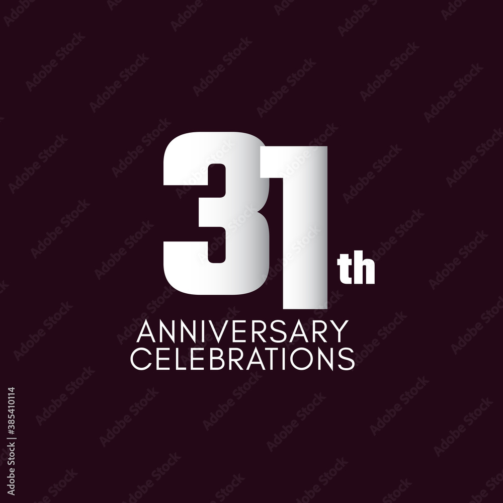 Obraz premium 31 th Anniversary Celebration Vector Template Design Illustration
