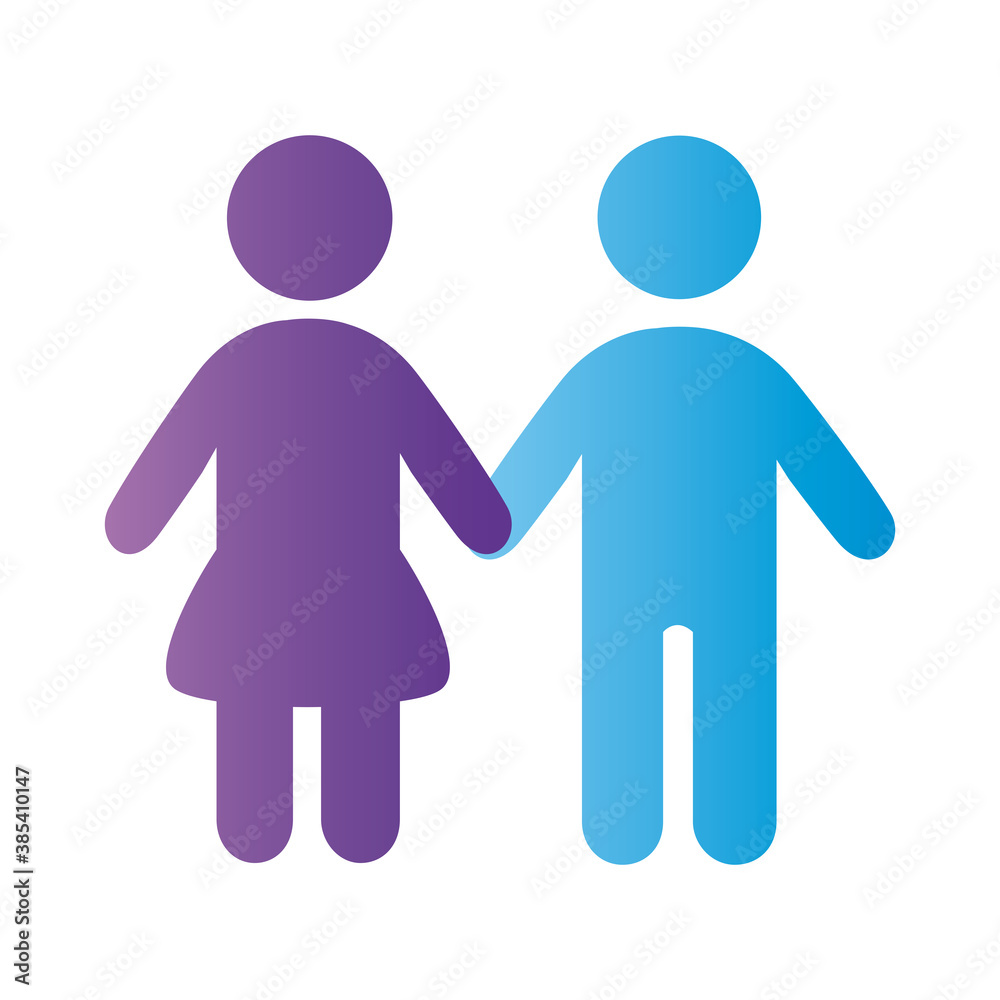 couple of community figures degradient style icon couple of community figures degradient style icon
