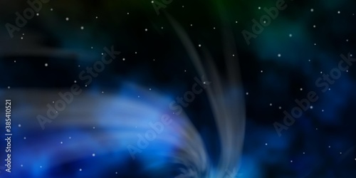 Fototapeta Naklejka Na Ścianę i Meble -  Dark Blue, Green vector texture with beautiful stars. Colorful illustration in abstract style with gradient stars. Theme for cell phones.