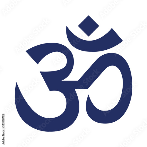 ohm symbol icon, flat style