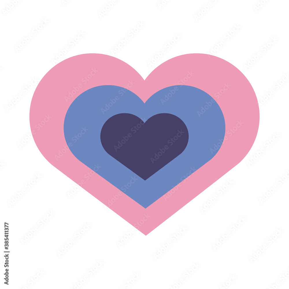 heart love symbol flat style icon