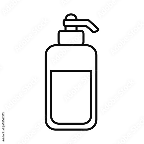 antibacterial gel bottle icon, line style