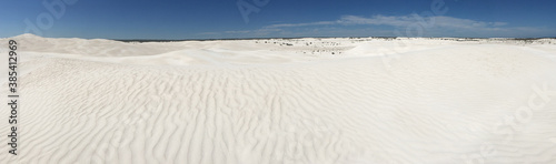 Panoramic landscape view of Lancelin sand dunes