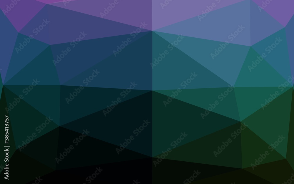 Obraz premium Dark Multicolor, Rainbow vector shining triangular template.