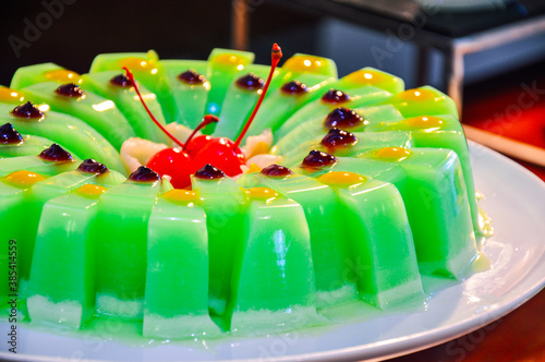 delicious green pudding