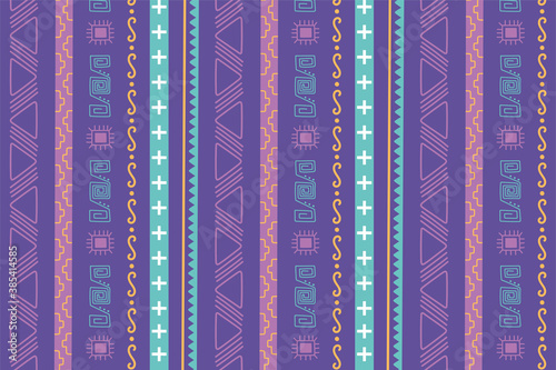 ethnic handmade, mosaic tribal antique decoration seamless pattern