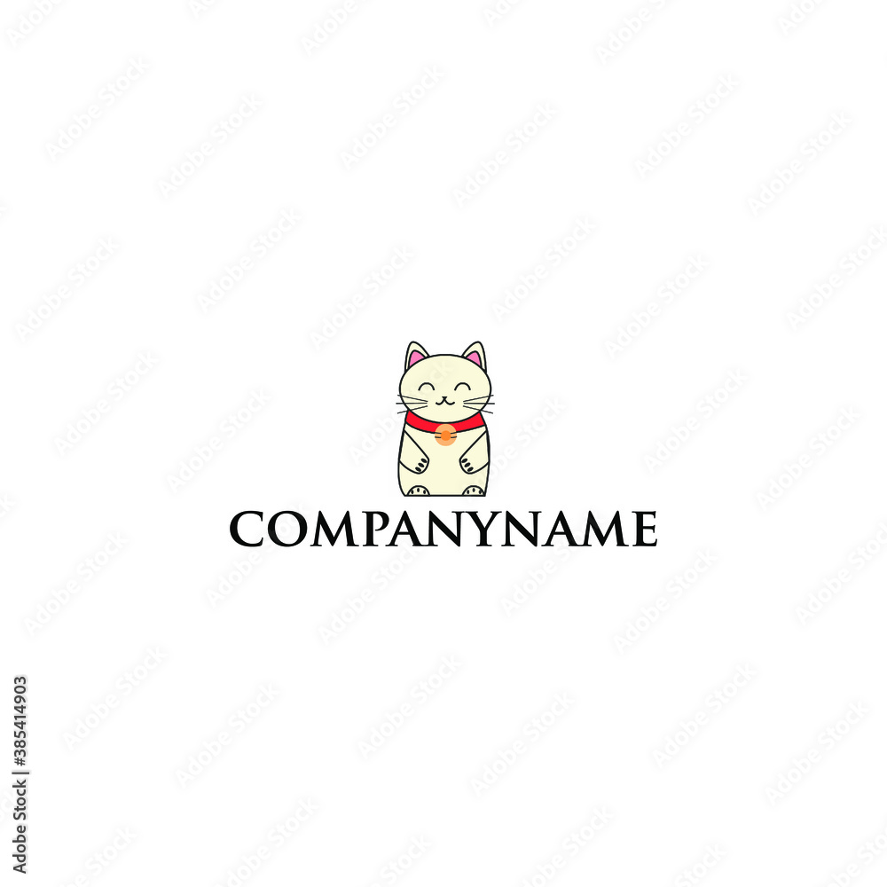 A cat logo with a simple and elegant design is perfect for your business and uses the latest Adobe illustrations.
