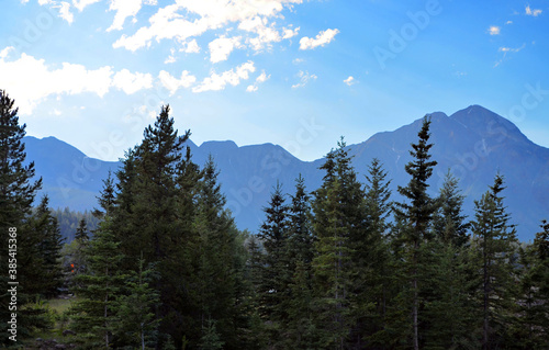 Alberta, Canada - Highway 16 Scenery through the Rocky Mountains northeast of Jasper