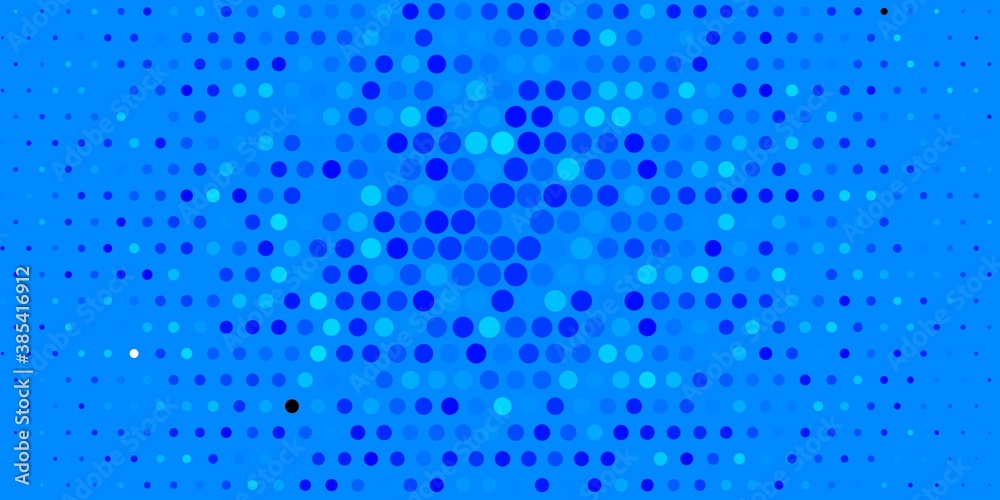 Dark BLUE vector backdrop with dots. Colorful illustration with gradient dots in nature style. Pattern for business ads.