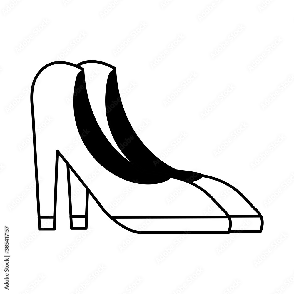 heels shoes line style icon heels shoes line style icon