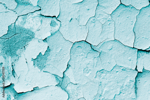  Blue grunge background , stone texture with cracked paint , old concrete wall, construction