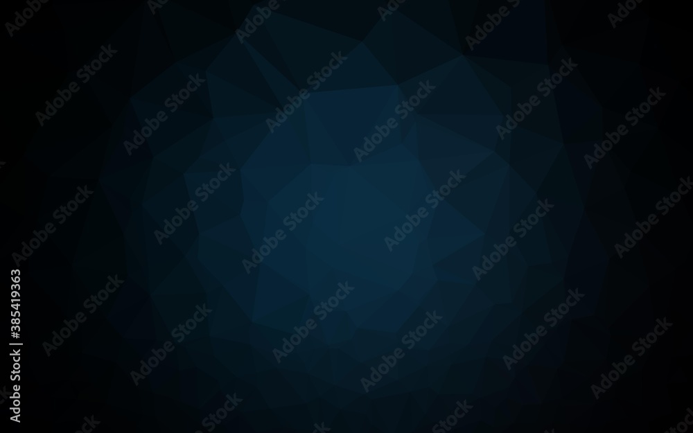 Dark BLUE vector polygon abstract layout. Dark BLUE vector polygon abstract layout.