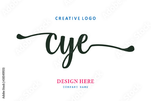 simple CYE typeface logo is easy to understand, simple and authoritative
