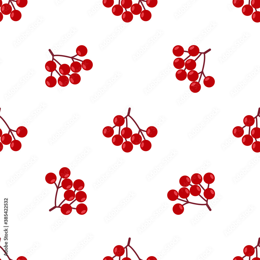 Red berries. Autumn seamless patterns Red berries. Autumn seamless patterns