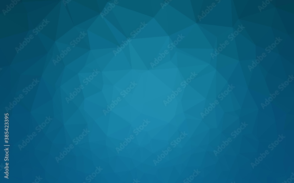 Dark BLUE vector blurry triangle template.