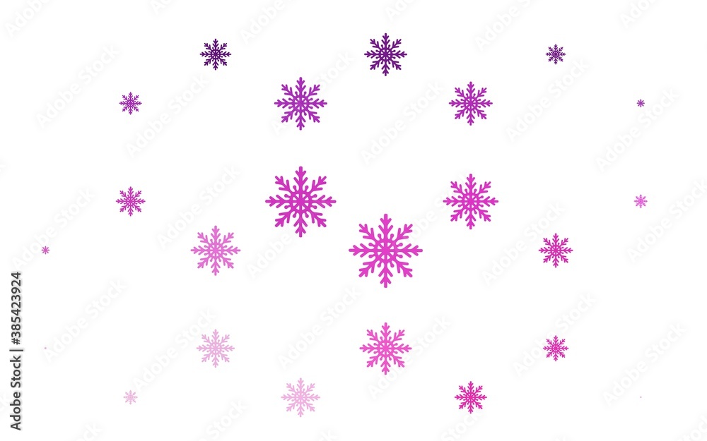 Light Pink vector layout with bright snowflakes. Light Pink vector layout with bright snowflakes.