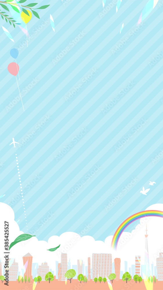 Townscape summer_en_rainbow city 16-9 vertical Townscape summer_en_rainbow city 16-9 vertical