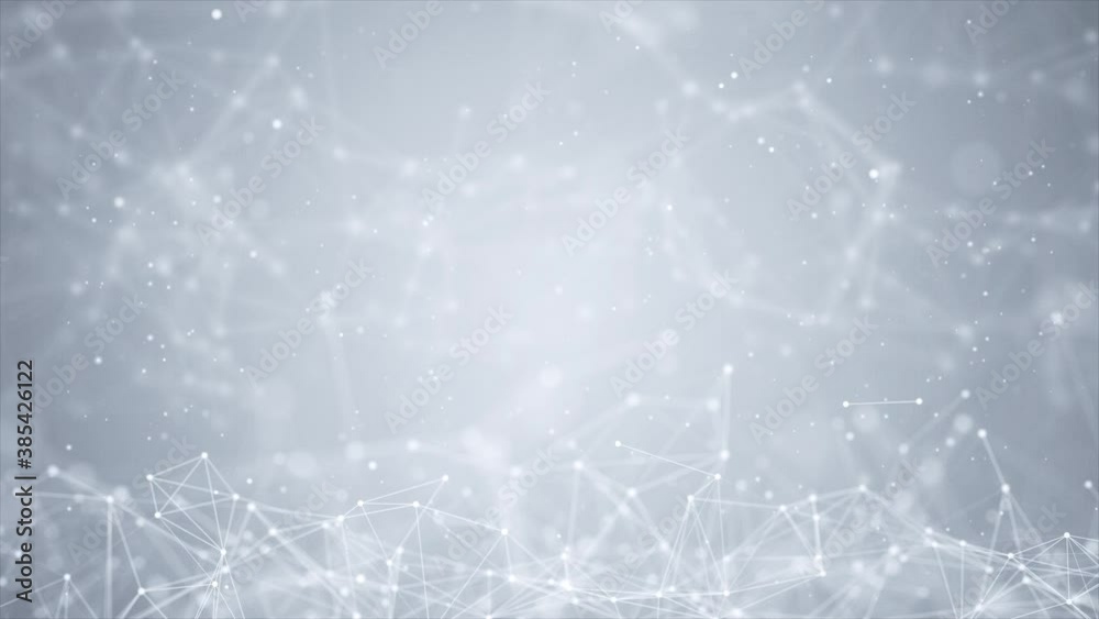 4K Low poly water molecule structure 3D render concept Loop Background. Polygonal science research hyaluronic acid technology. Futuristic modern abstract background. dot and lines connected wire mesh