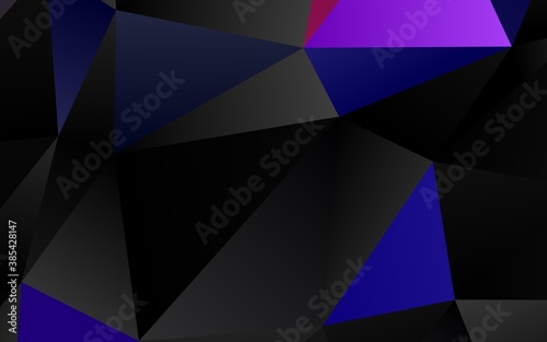 Dark Multicolor, Rainbow vector abstract polygonal layout. © Dmitry