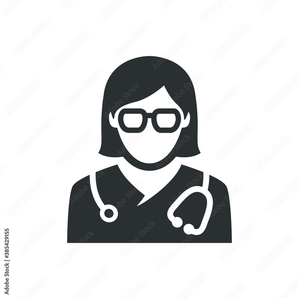 Female doctor icon