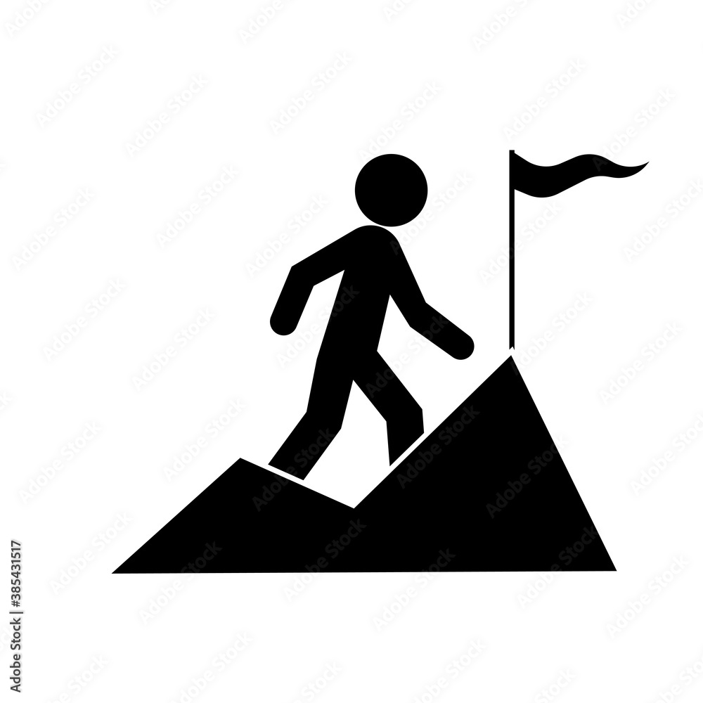 Fototapeta premium mountain. Success concept illustration image