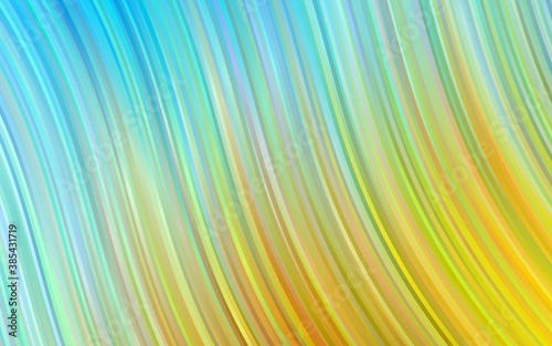 Light Blue, Yellow vector background with liquid shapes.