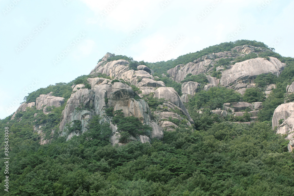 Cliffs at Chungjuho Lake in Danyang county, Korea