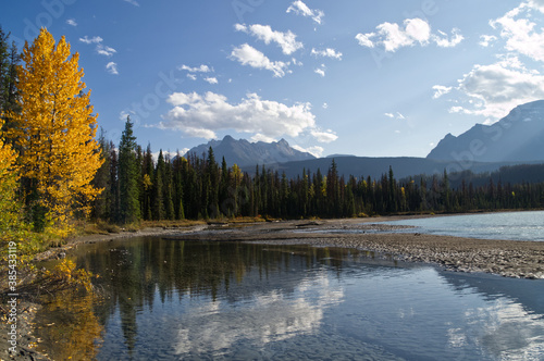 Athabasca River on a Warm Autumn Day