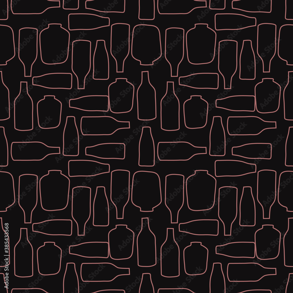 Naklejka Abstract bottle seamless pattern.Great for textile,fabric,wrapping paper,scrapbooking,ceramic motifs.eps10.