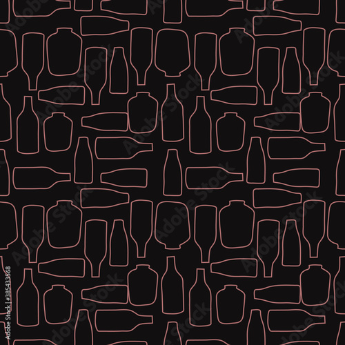 Abstract bottle seamless pattern.Great for textile,fabric,wrapping paper,scrapbooking,ceramic motifs.eps10.