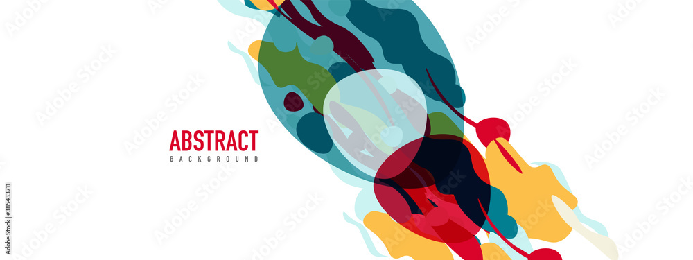 Obraz premium Trendy liquid style shapes abstract design, dynamic vector background for placards, brochures, posters, web landing pages, covers or banners