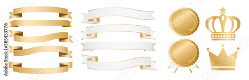 set of illustration ribbon Vector
