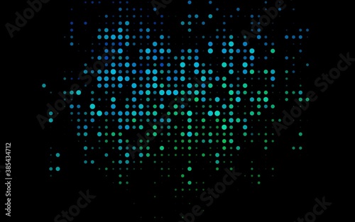 Dark Blue, Green vector cover with spots.