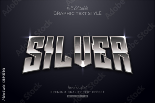 Silver Shine Editable Premium Text Style Effect