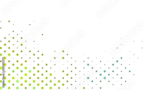 Light Blue  Yellow vector background with bubbles.