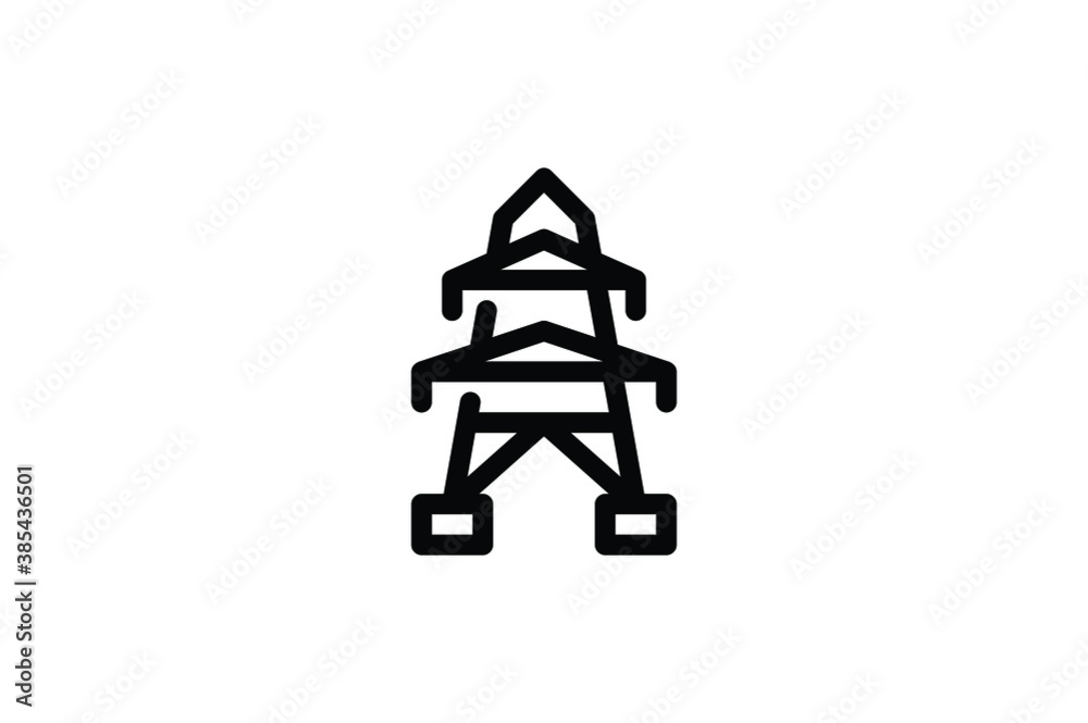 Energy Outline Icon - Electrical Power Grid Energy Outline Icon - Electrical Power Grid