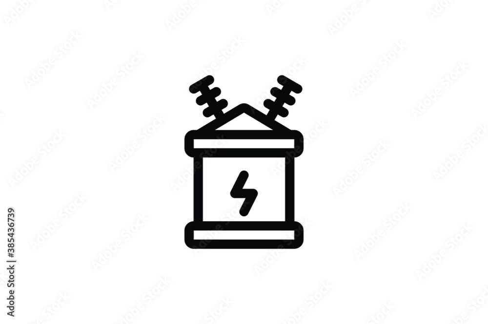 Energy Outline Icon - Transformer Energy Outline Icon - Transformer