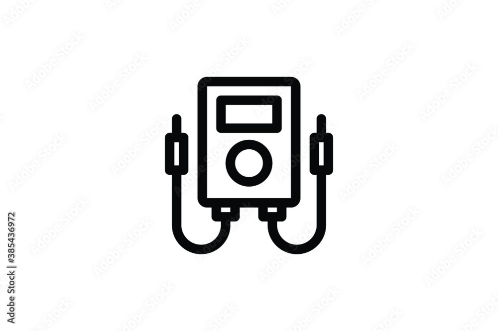  Energy Outline Icon - Voltmeter
