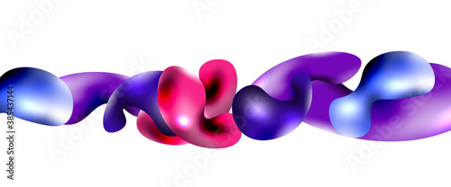 Bubbles abstract background. Liquid splashes on white vector template