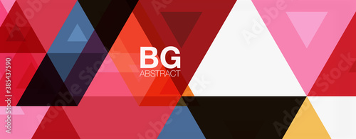 Mosaic triangle pattern abstract background for cover, banner, flyer and poster and other template