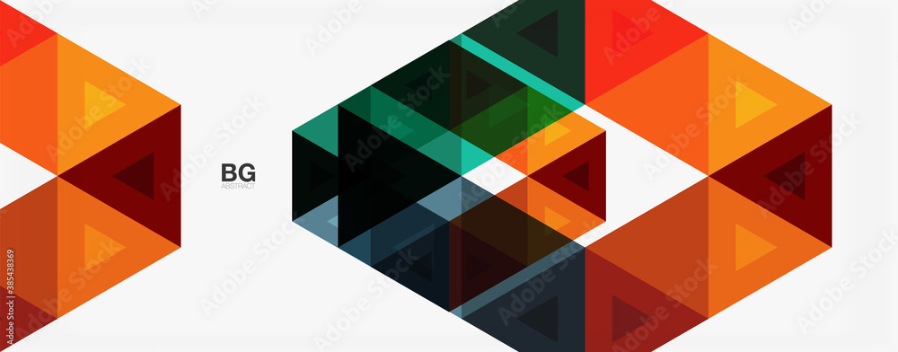 Mosaic triangle pattern abstract background for cover, banner, flyer and poster and other template