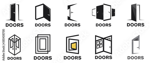 Vector logo of a door store, construction
