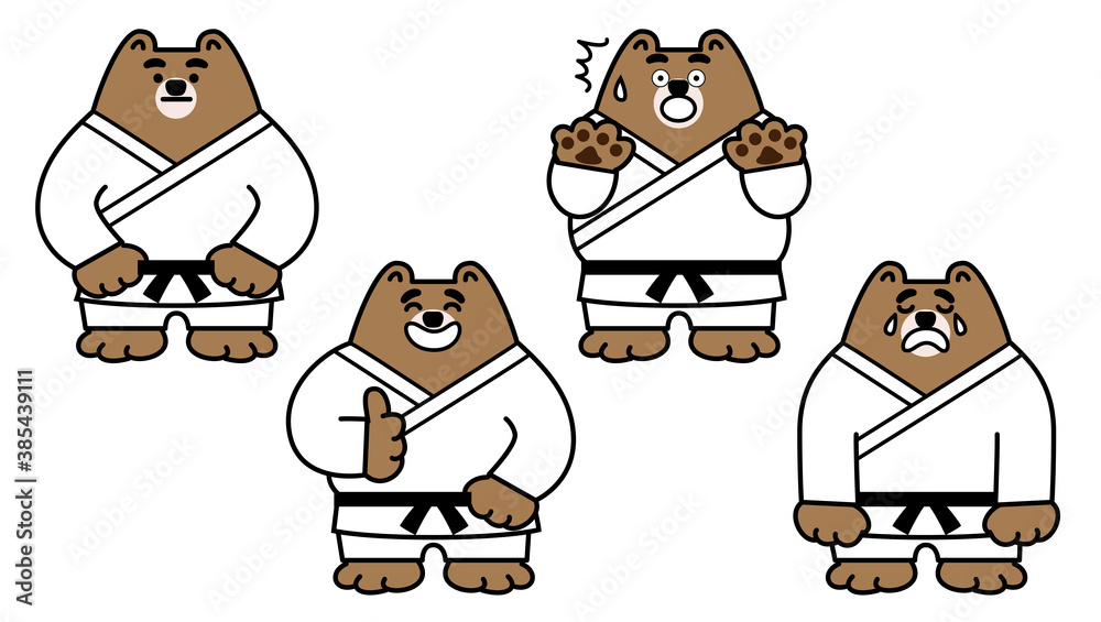 クマ 柔道 空手 イラスト素材 Stock Vector Adobe Stock