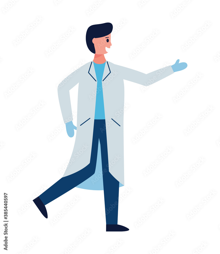 doctor worker avatar character flat style doctor worker avatar character flat style