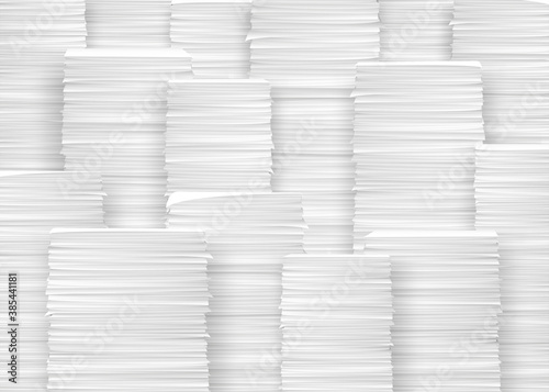 Background from a stack of paper documents. Vector illustration.